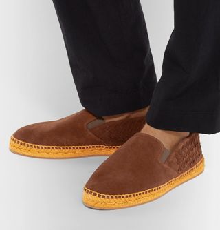 Bottega Veneta Intrecciato Suede Espadrilles — view 2