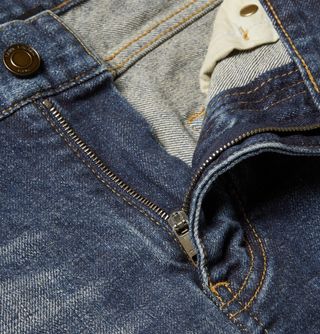 Saint Laurent Skinny-Fit Washed Stretch-Denim Jeans — view 3