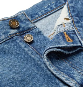 Yves Saint Laurent D14 Embroidered Vintage Blue Denim Jeans — view 3