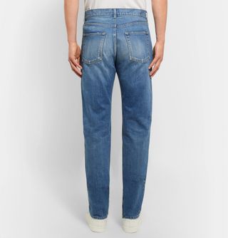 Yves Saint Laurent D14 Embroidered Vintage Blue Denim Jeans — view 7