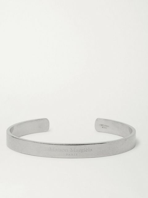 Maison Margiela Logo-Engraved Sterling Silver Cuff