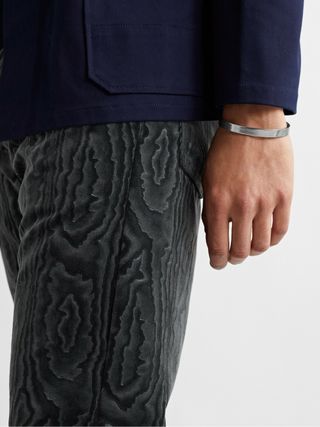 Maison Margiela Logo-Engraved Sterling Silver Cuff — view 2