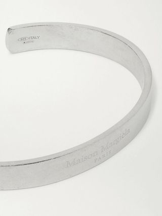 Maison Margiela Logo-Engraved Sterling Silver Cuff — view 4
