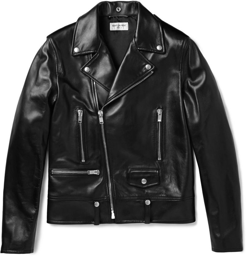 Yves Saint Laurent Leather Biker Jacket — view 1