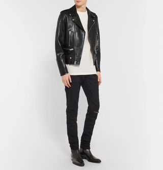 Yves Saint Laurent Leather Biker Jacket — view 2