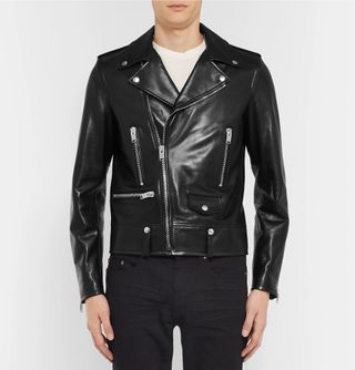 Yves Saint Laurent Leather Biker Jacket — view 3