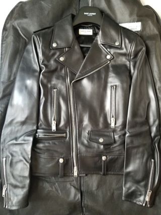Yves Saint Laurent Leather Biker Jacket — view 9