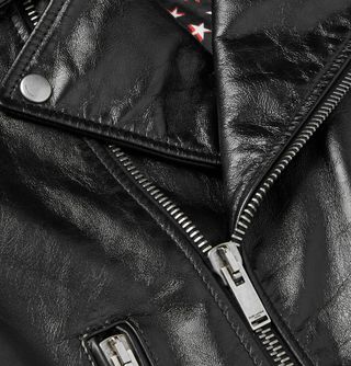 Yves Saint Laurent Full-Grain Leather Biker Jacket — view 6