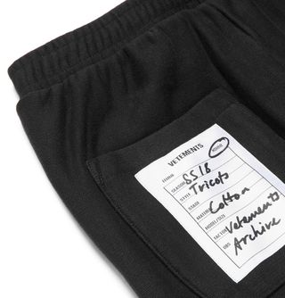 Vetements Skinny-Fit Loopback Cotton-Blend Jersey Sweatpants — view 6