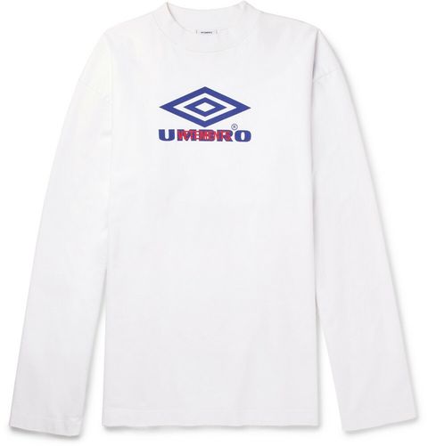 Vetements × Umbro Oversized Printed Cotton-Jersey Sweatshirt