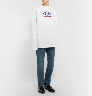 Vetements × Umbro Oversized Printed Cotton-Jersey Sweatshirt — view 2