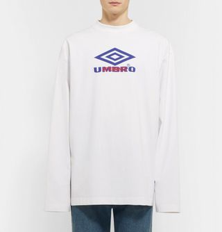 Vetements × Umbro Oversized Printed Cotton-Jersey Sweatshirt — view 3
