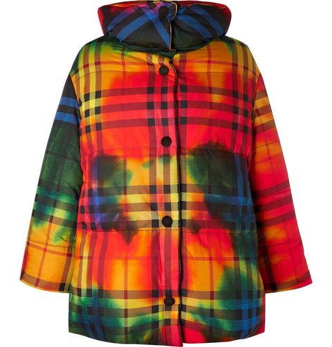 Burberry Oversized Checked Cotton Down Jacket