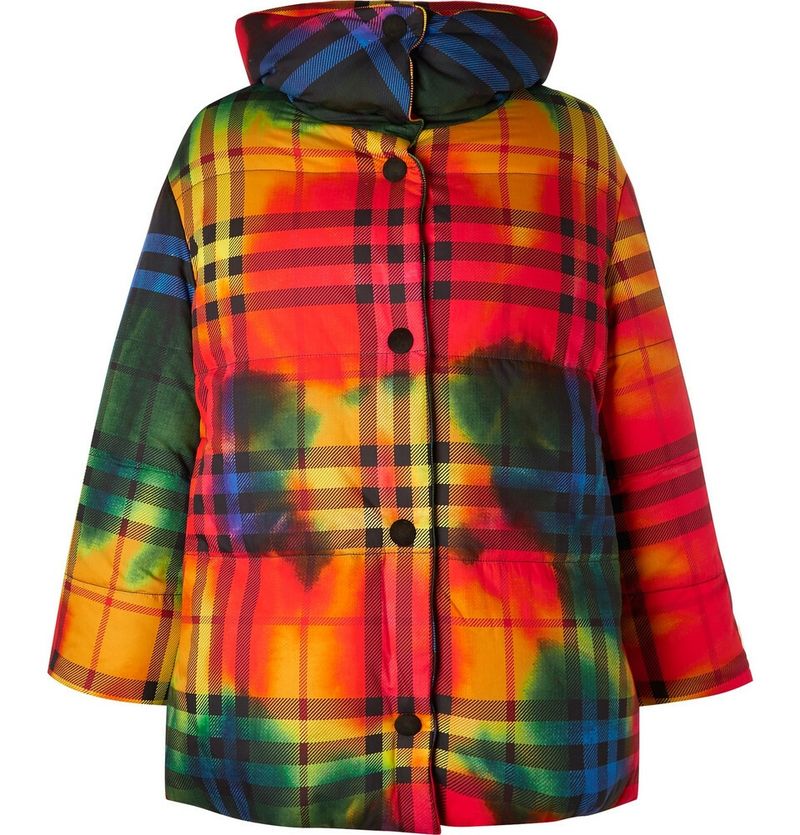 Burberry Oversized Checked Cotton Down Jacket — view 1