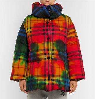 Burberry Oversized Checked Cotton Down Jacket — view 3