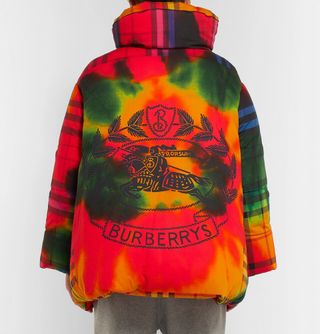 Burberry Oversized Checked Cotton Down Jacket — view 4