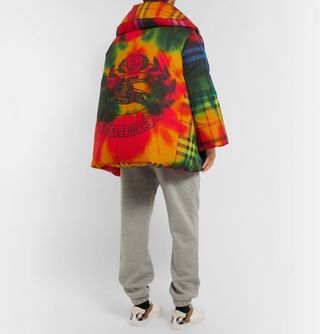 Burberry Oversized Checked Cotton Down Jacket — view 8