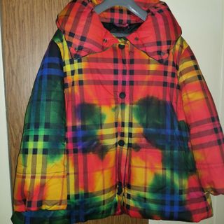 Burberry Oversized Checked Cotton Down Jacket — view 10