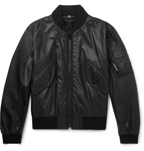 Burberry Leather Bomber Jacket