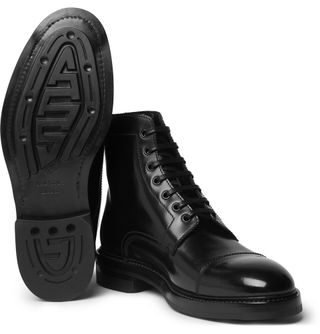 Paul Smith Master Polished-Leather Boots — view 6