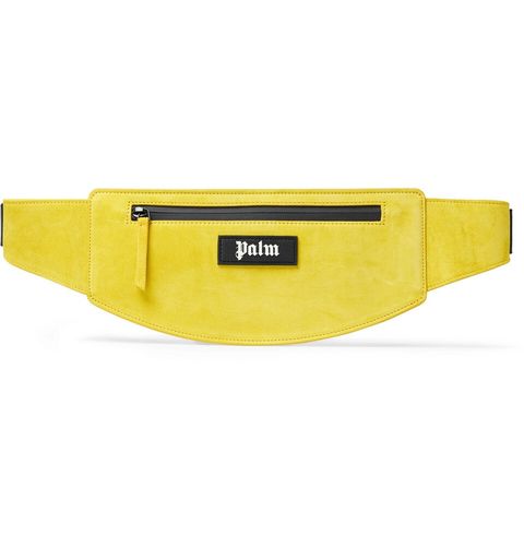 Palm Logo-Appliquéd Suede Belt Bag