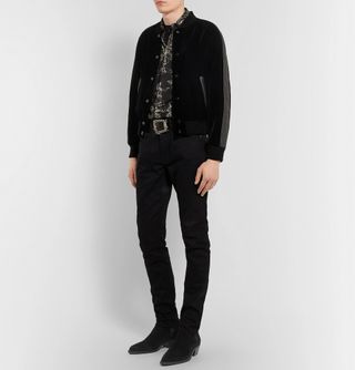 Yves Saint Laurent Dakota Brushed-Suede Chelsea Boots — view 6