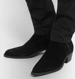 Yves Saint Laurent Dakota Brushed-Suede Chelsea Boots — view 3