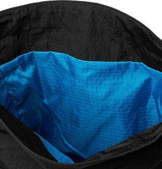 Bottega Veneta Paper Touch Nylon and Mesh Belt Bag — Black and Blue — view 3