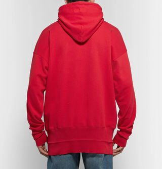 Vetements Oversized Embroidered Fleece-Back Cotton-Jersey Hoodie — view 4