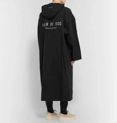 Fear of God "sixth Collection" Oversized Nylon Hooded Raincoat