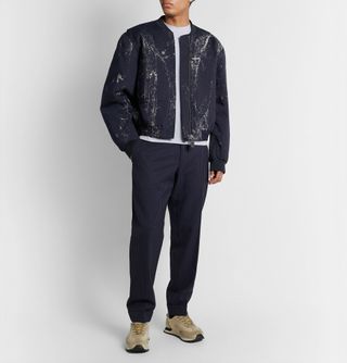 Maison Martin Margiela Paint-Splattered Cotton-Twill Bomber Jacket — view 2