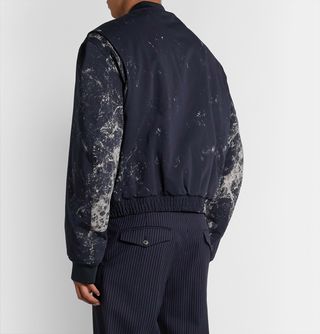 Maison Martin Margiela Paint-Splattered Cotton-Twill Bomber Jacket — view 3