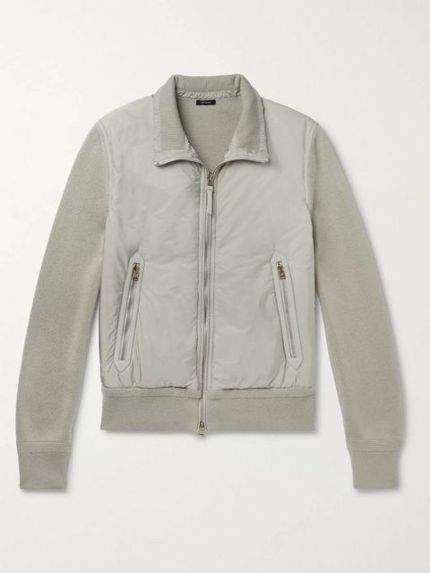 Tom Ford Slim-Fit Merino Wool and Padded Nylon Jacket