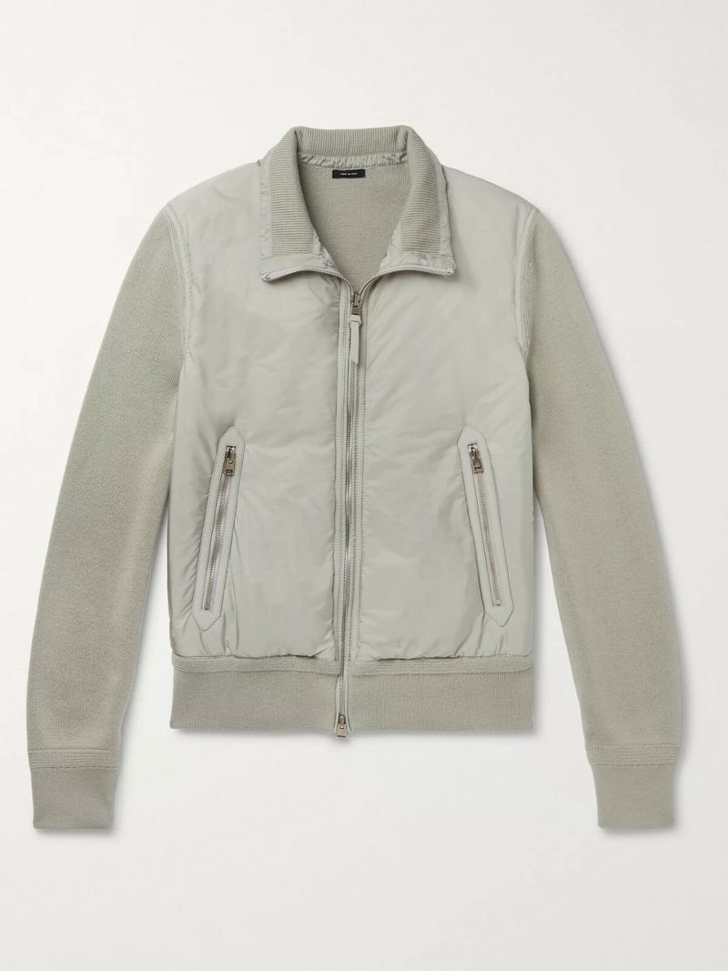 Tom Ford Slim-Fit Merino Wool and Padded Nylon Jacket — view 1