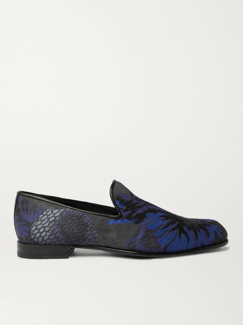 Brioni Jacquard Loafers — view 1