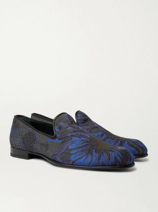 Brioni Jacquard Loafers — view 4