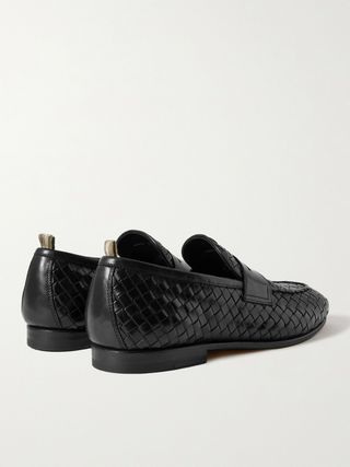 Officine Creative Barona Woven Leather Penny Loafers — view 5