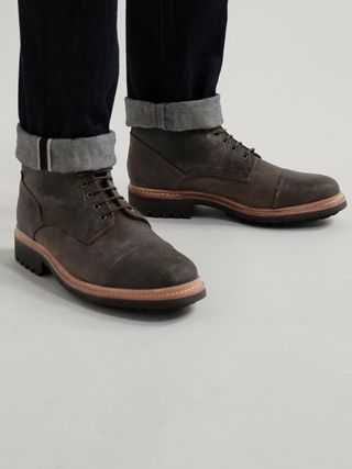 Grenson Joseph Cap-Toe Suede Boots — view 2