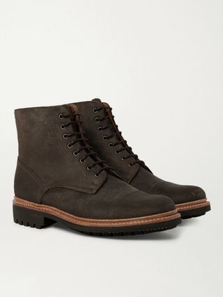 Grenson Joseph Cap-Toe Suede Boots — view 4
