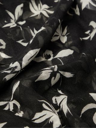 Yves Saint Laurent Floral-Print Wool Scarf — view 3