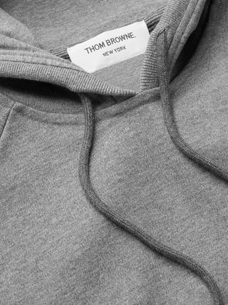 Thom Browne Striped Cotton-Jersey Hoodie — view 5