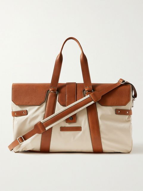 Brunello Cucinelli Leather-Trimmed Nylon Holdall