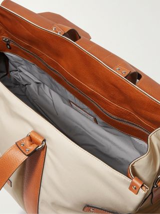 Brunello Cucinelli Leather-Trimmed Nylon Holdall — view 3
