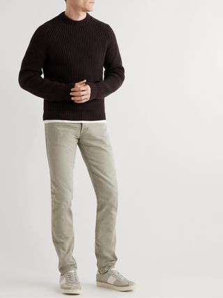 Tom Ford Ribbed Cashmere Mock-Neck Sweater — view 2
