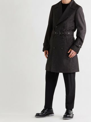 Dolce&Gabbana Camouflage-Jacquard Virgin Wool-Twill Trench Coat — view 2
