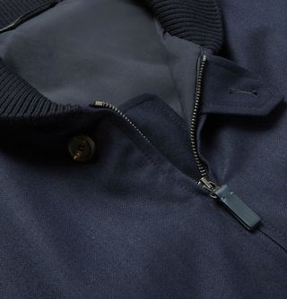 Brioni Herringbone Wool Bomber Jacket — view 6