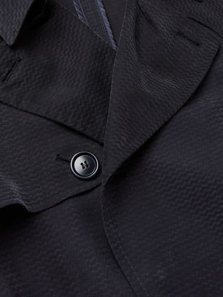 Giorgio Armani Herringbone-Jacquard Trench Coat — view 5