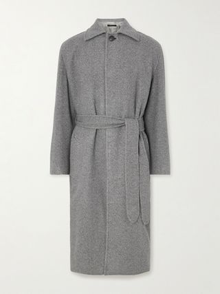 Brioni Grey Milano Cashmere Overcoat Gabardine — view 6