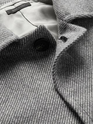 Brioni Grey Milano Cashmere Overcoat Gabardine — view 10