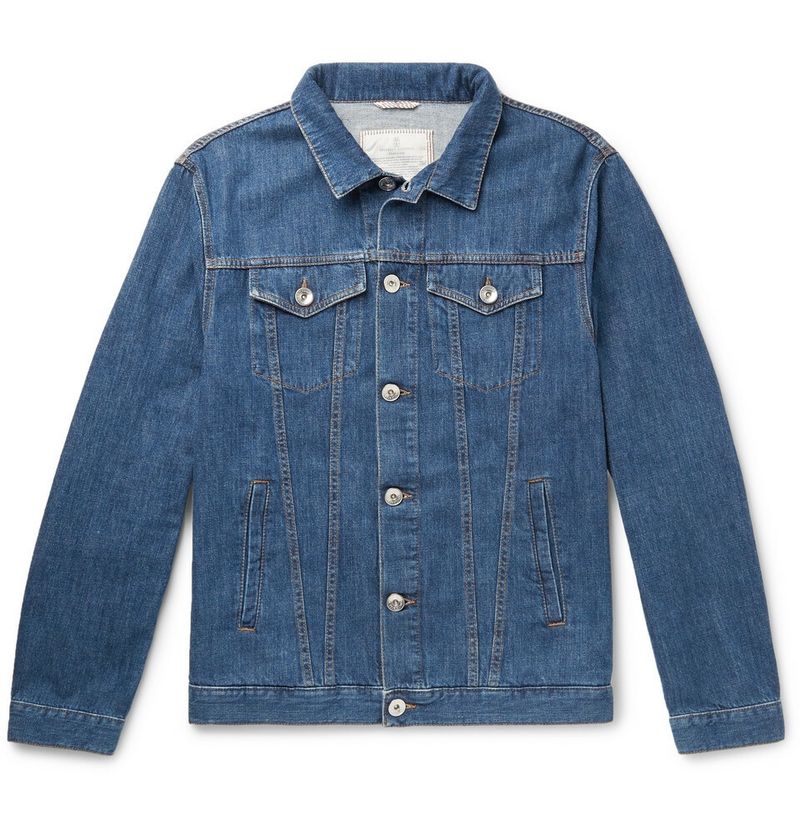 Brunello Cucinelli Stretch-Denim Jacket — view 1